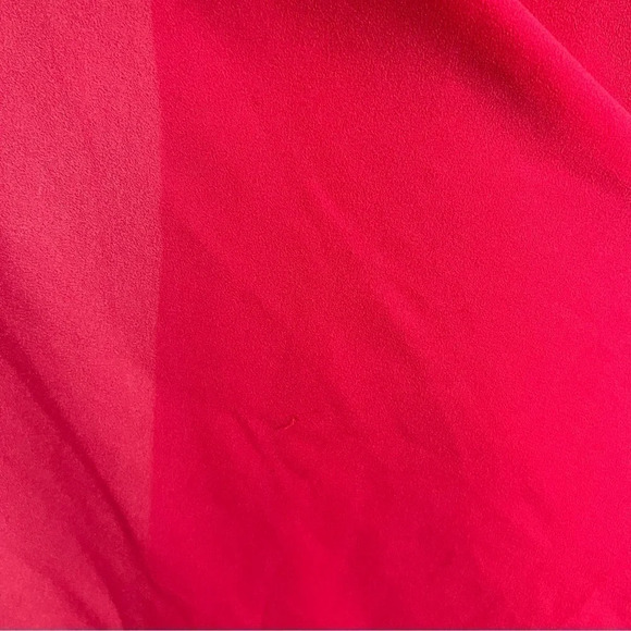 Aqua Dress Size 12 Hot Pink One Shoulder Chiffon Draped Overlay Cocktail Formal - Picture 8 of 12